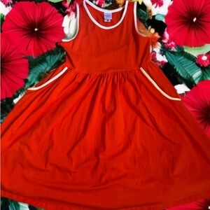 Hanna Andersson Red & Purple Bundle  size 10-12 Kids Dress with White Trim